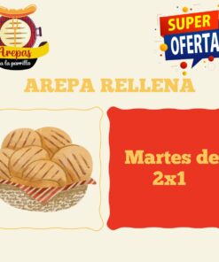 Arepas a la Parrilla - 2x1 en Arepa rellena