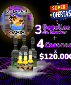 Estambul Resto-Bar LICORES 3 botellas Nectar* 4 coronas $120.000
